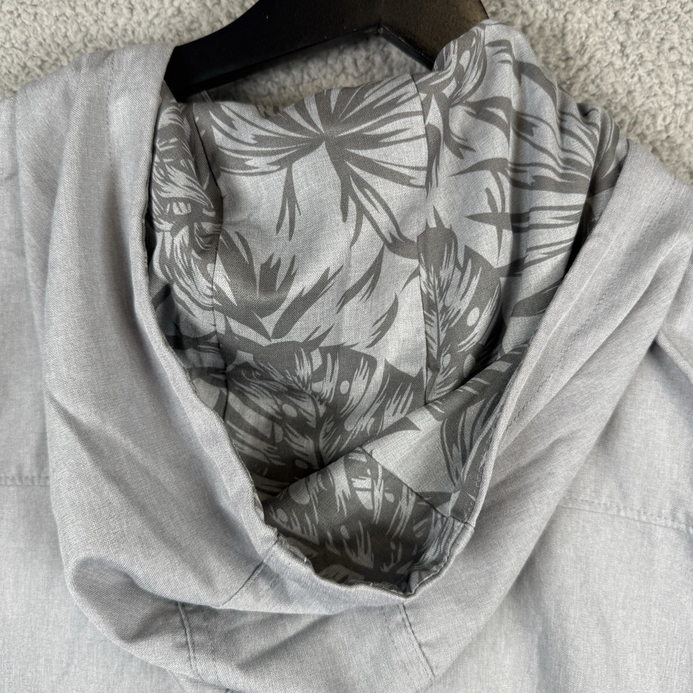 Travis Mathew Skyview Hoodie Mens XXL Heather Sleet Gray Quarter Zip Golf LOGO - Picture 13 of 14